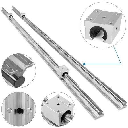 Hỗ trợ Aluminium tuyến tínhHướng dẫn hình trụLinear BearingRail Slide Guide Shaft Rod, Size:1500mm